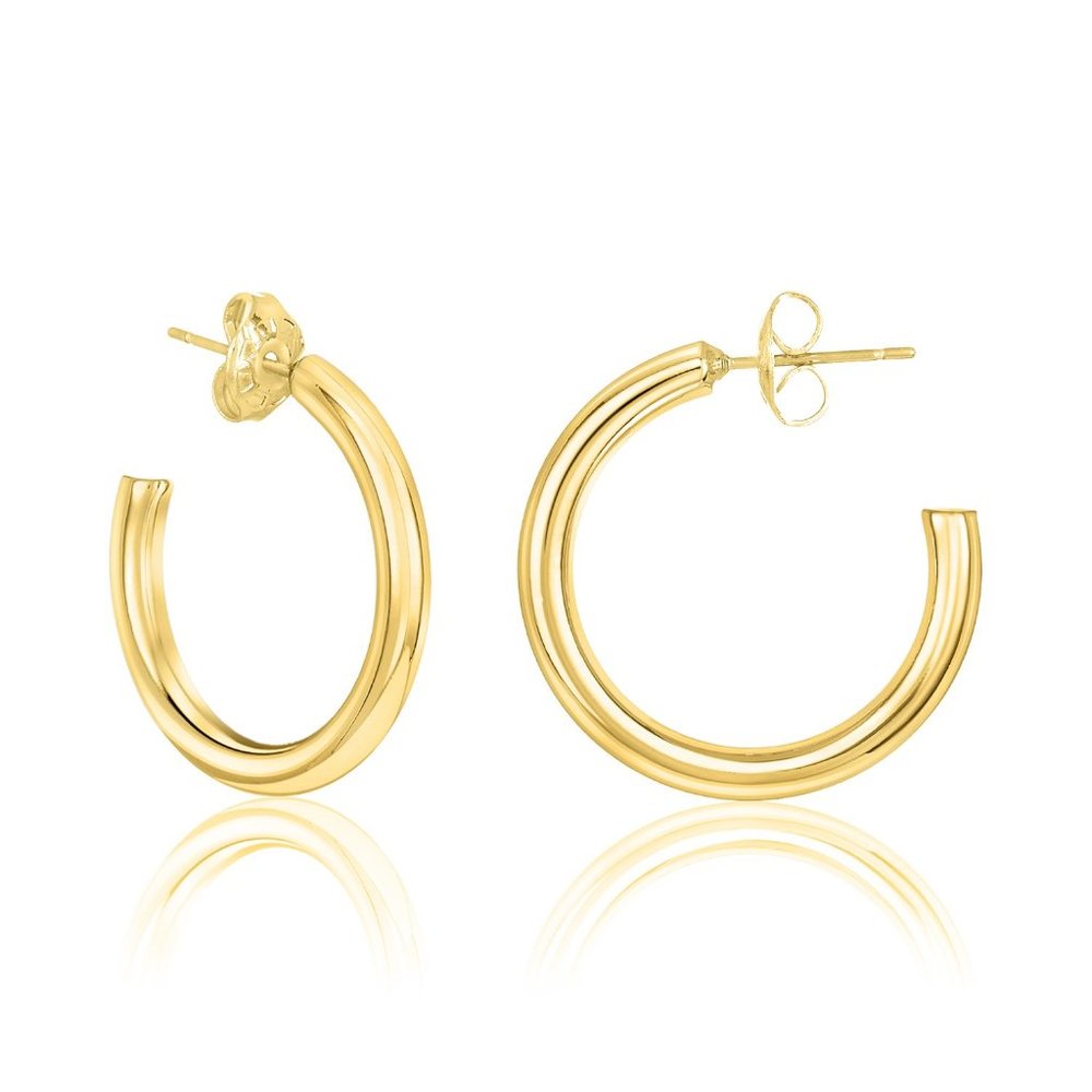 Melinda Maria 1" Gold Hailey Hoops NWT